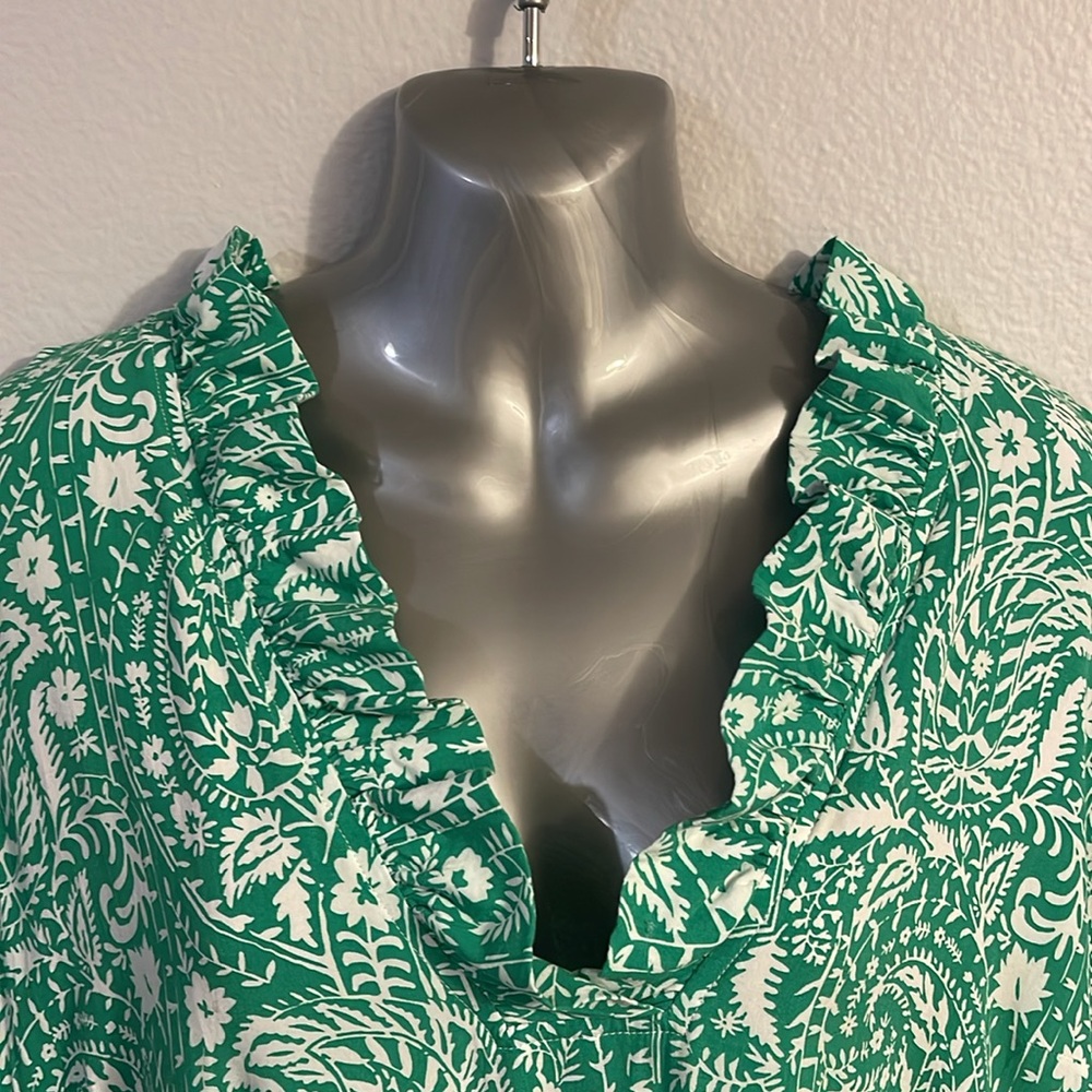 Crown & Ivy Green and White Midi Dress - Picture 2 of 8